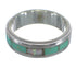 Southwest Turquoise Opal Inlay Sterling Silver Ring Size 8-1/4 RX57492